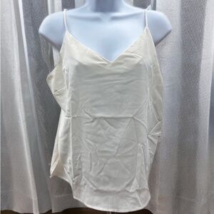 Scoop V Neck Camisole Whisper White Large NWT